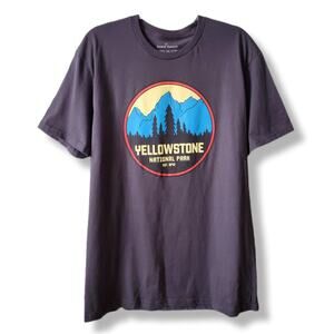 Yellowstone National Park Graphic Tee Shirt Top L Gorp Outdoors Hiking Camping
